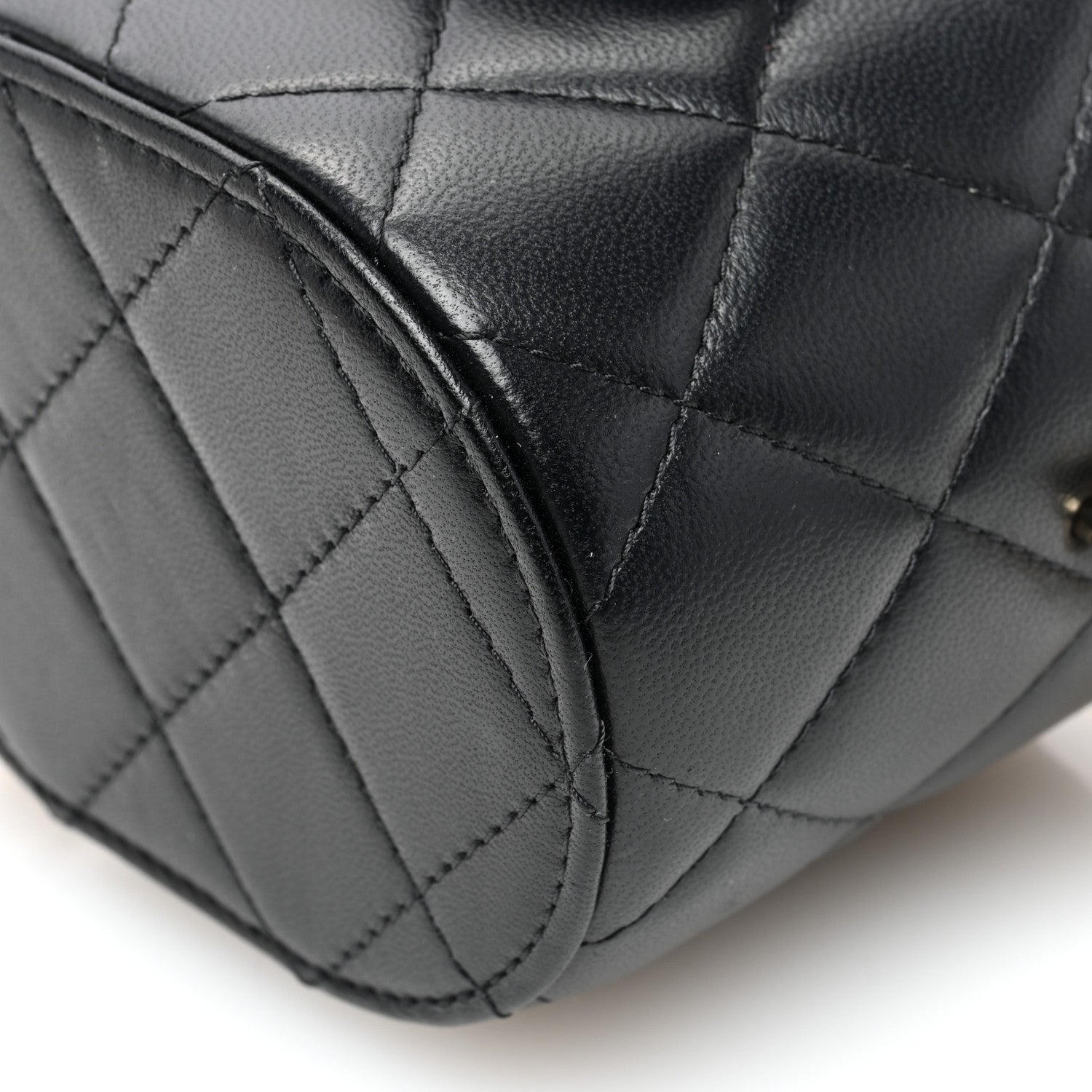Chanel Lambskin Quilted Mini Vanity Case With Chain Black 10 of 10