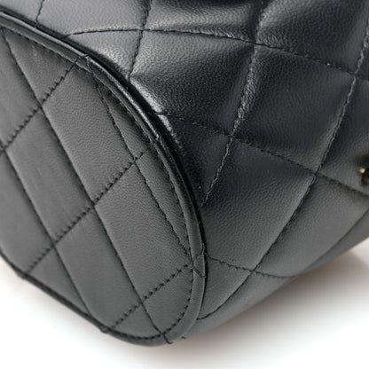Chanel Lambskin Quilted Mini Vanity Case With Chain Black 10 of 10