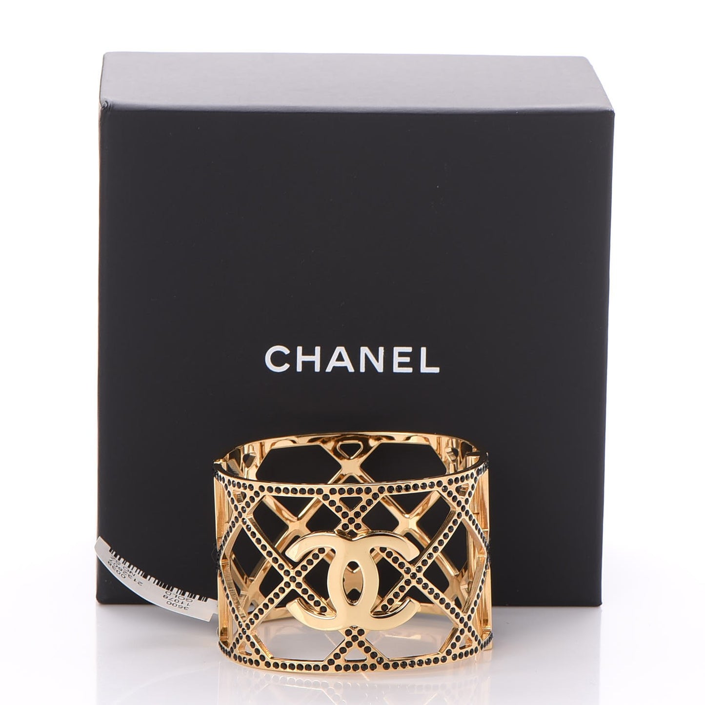 Crystal CC Cuff Black Gold