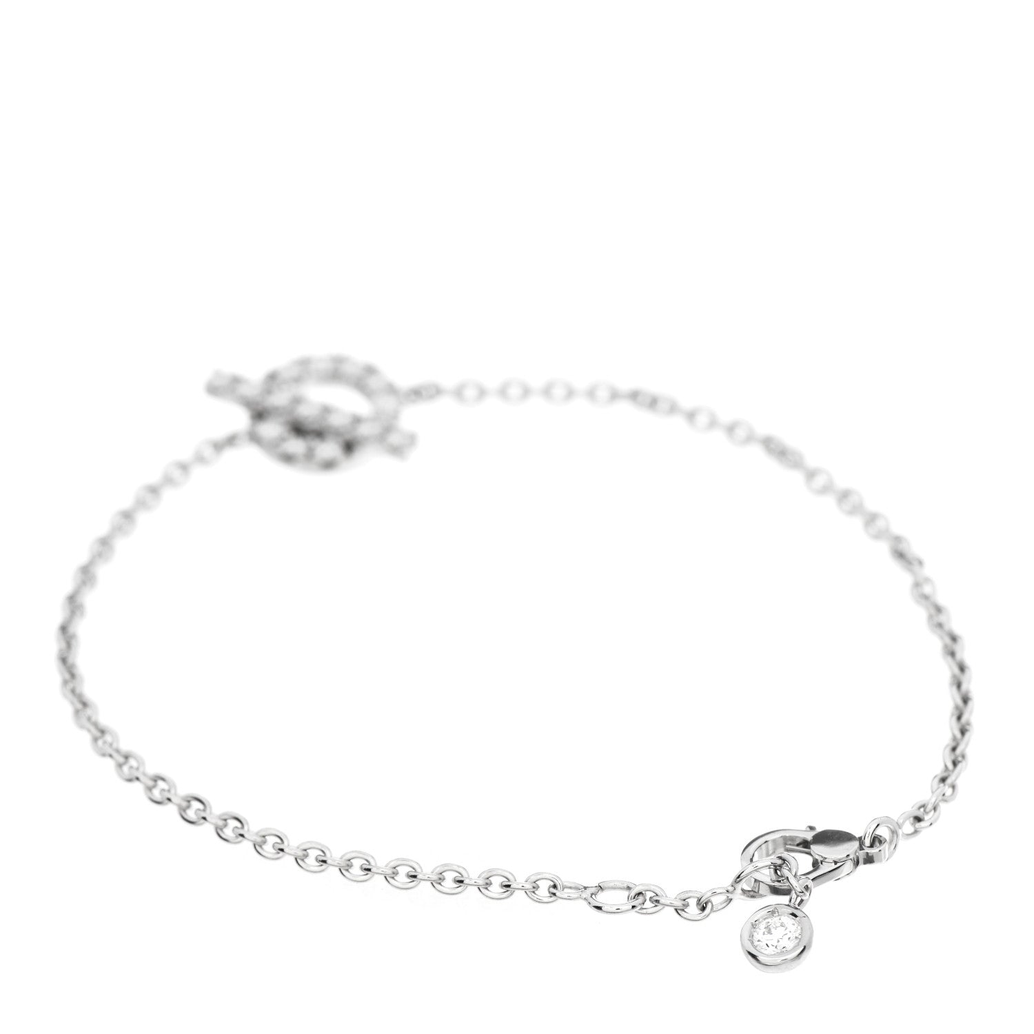 Hermes 18K White Gold Diamond Finesse Bracelet ST 2 of 4