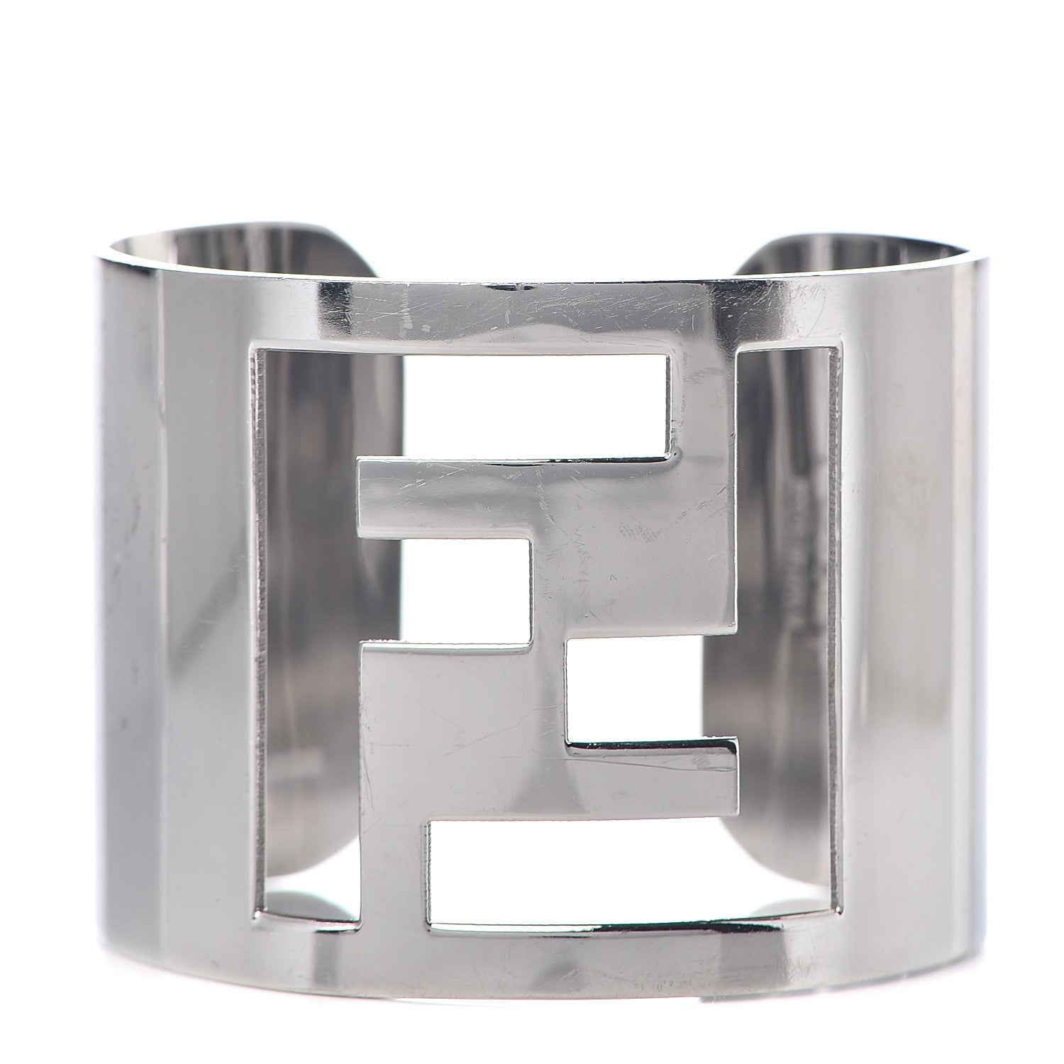 Fendi Metal FF Cuff Bracelet Silver 1 of 4