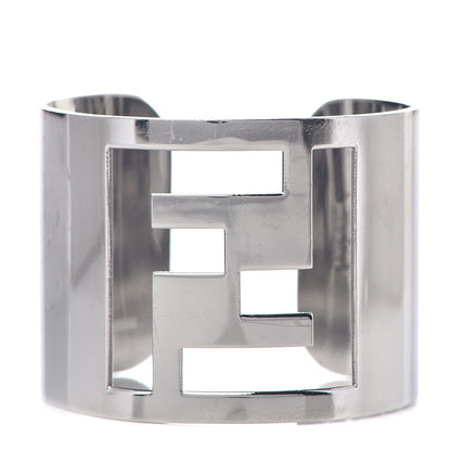 Fendi Metal FF Cuff Bracelet Silver 1 of 4