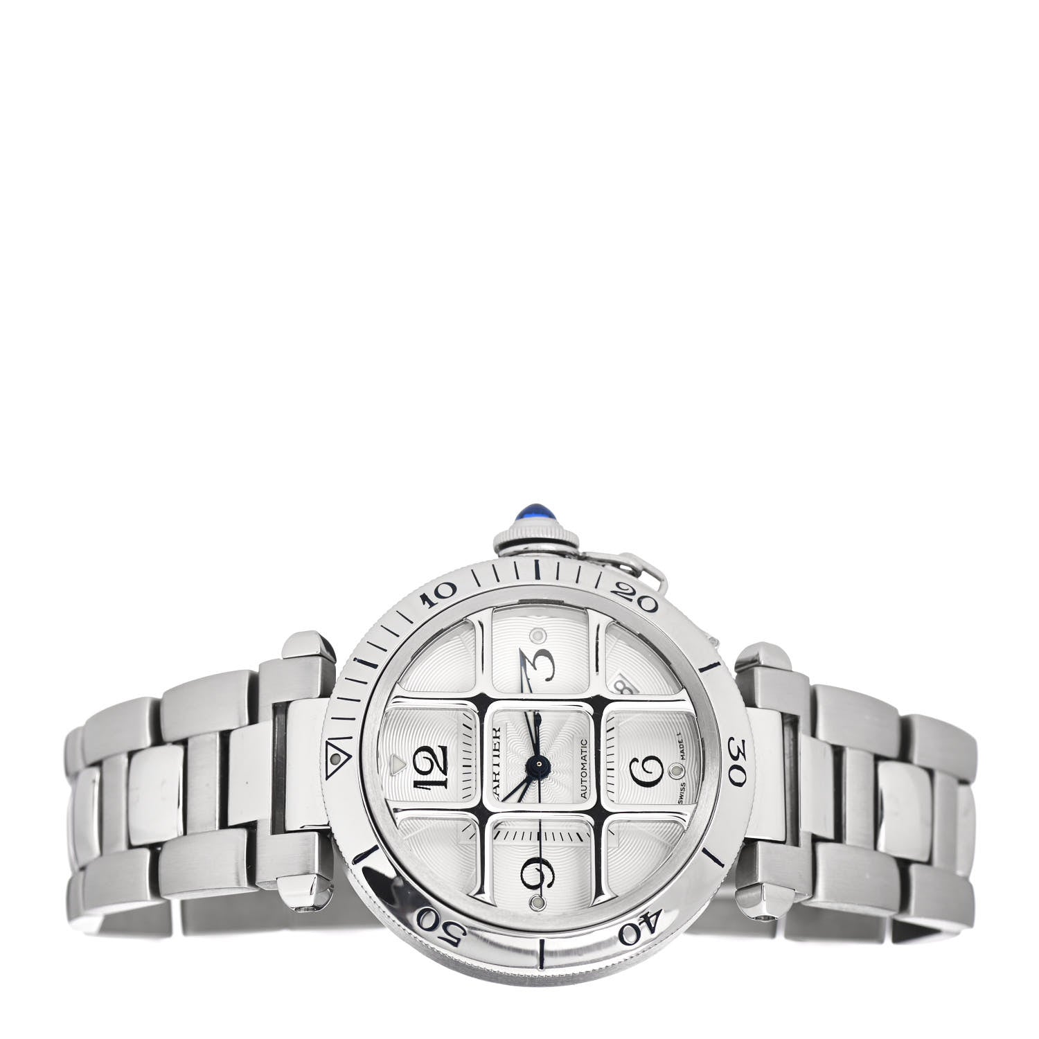 Cartier Stainless Steel 38mm Pasha C Grille Automatic Watch 2 of 4
