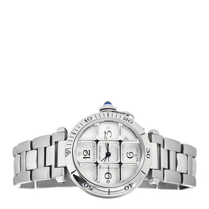 Cartier Stainless Steel 38mm Pasha C Grille Automatic Watch 2 of 4