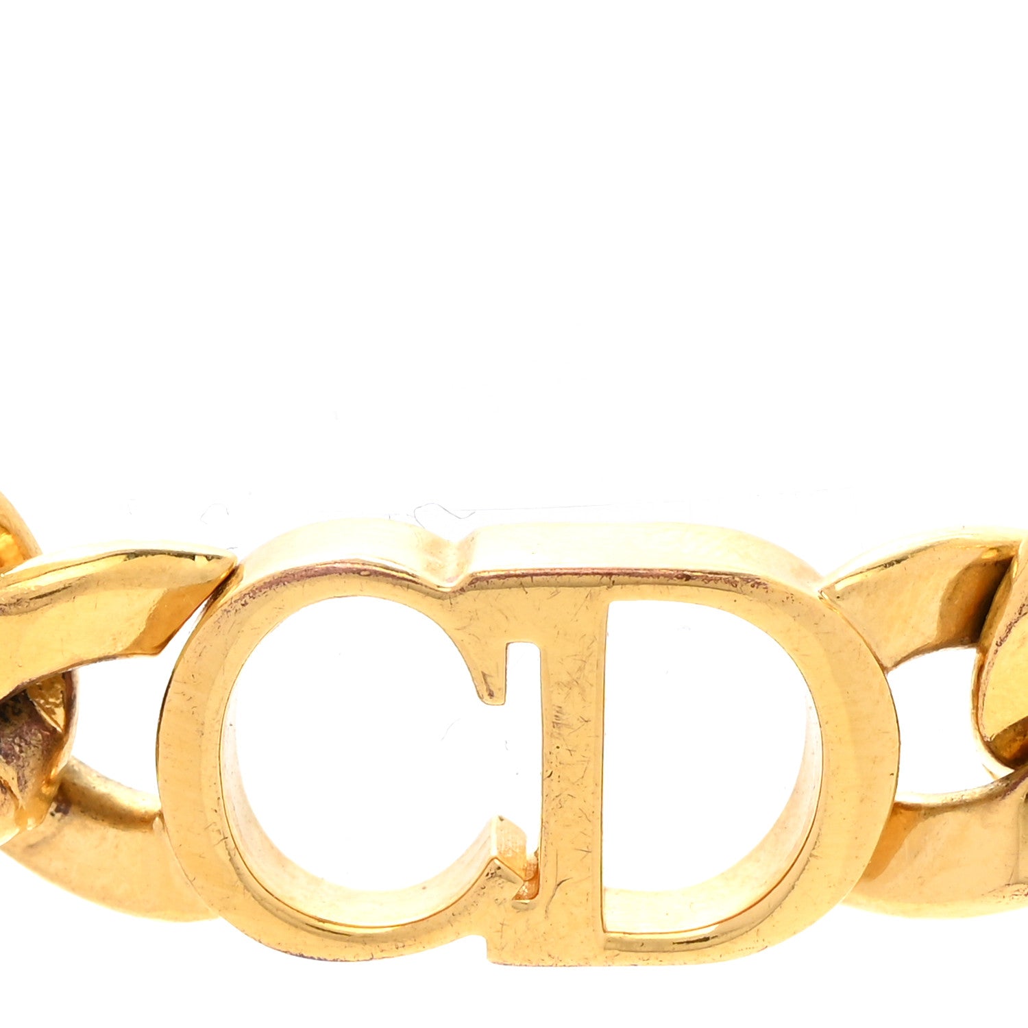 Christian Dior Metal CD Choker Necklace Gold 4 of 6