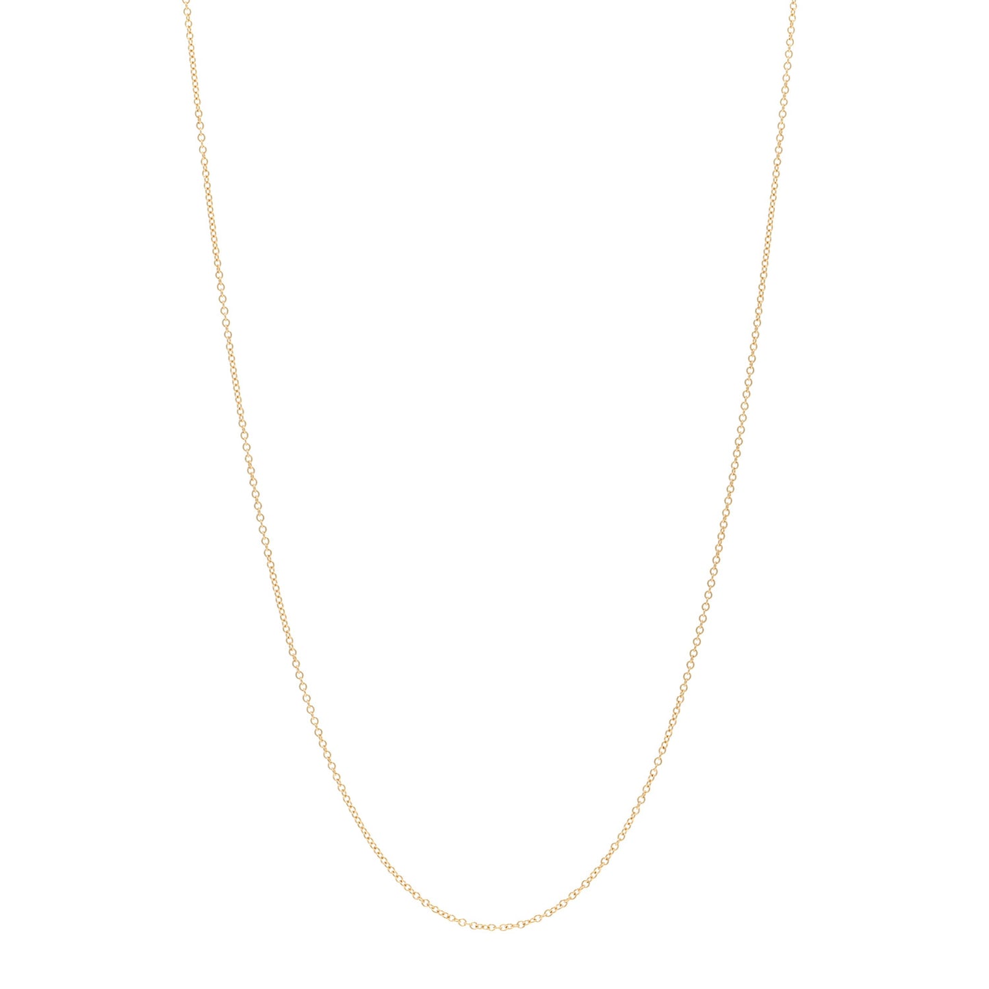 18K Yellow Gold Chain Necklace 18"
