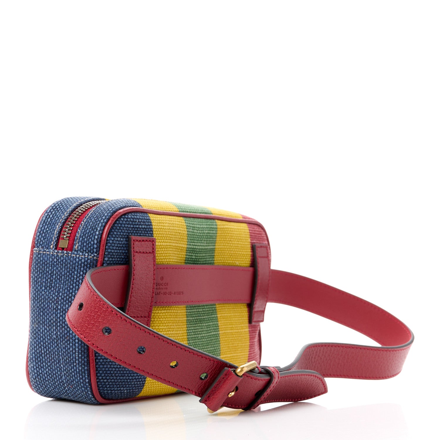 Gucci Canvas Marley Stripe Script Logo Gucci Belt Bag 80 32 Multicolor 3 of 16