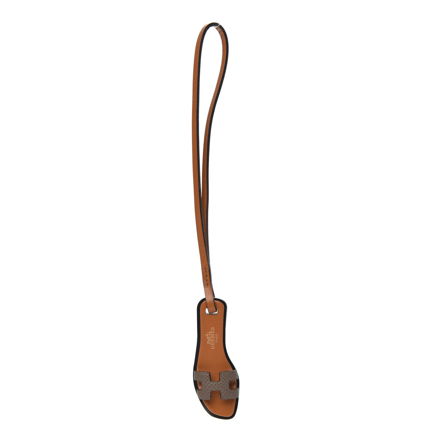 Epsom Butler Calfskin Hunter Oran Nano Bag Charm Etoupe