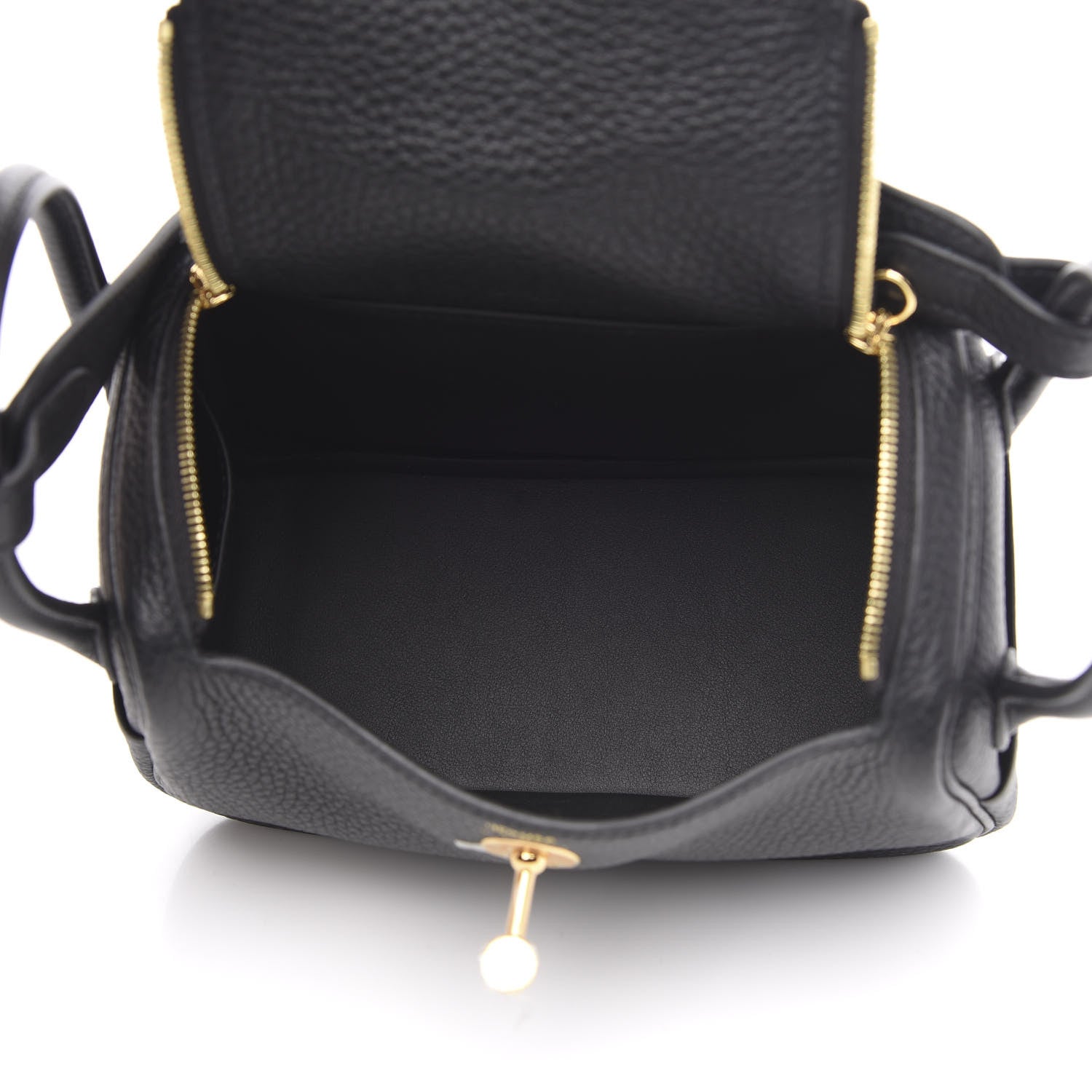 Hermes Taurillon Clemence Mini Lindy 20 Black 5 of 8