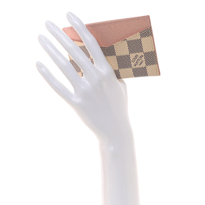 Louis Vuitton Damier Azur Daily Card Holder Rose Ballerine 2 of 8