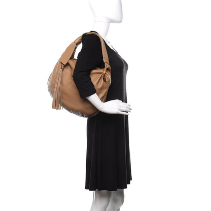 Gucci Pebbled Calfskin Medium Jungle Hobo Beige 2 of 11