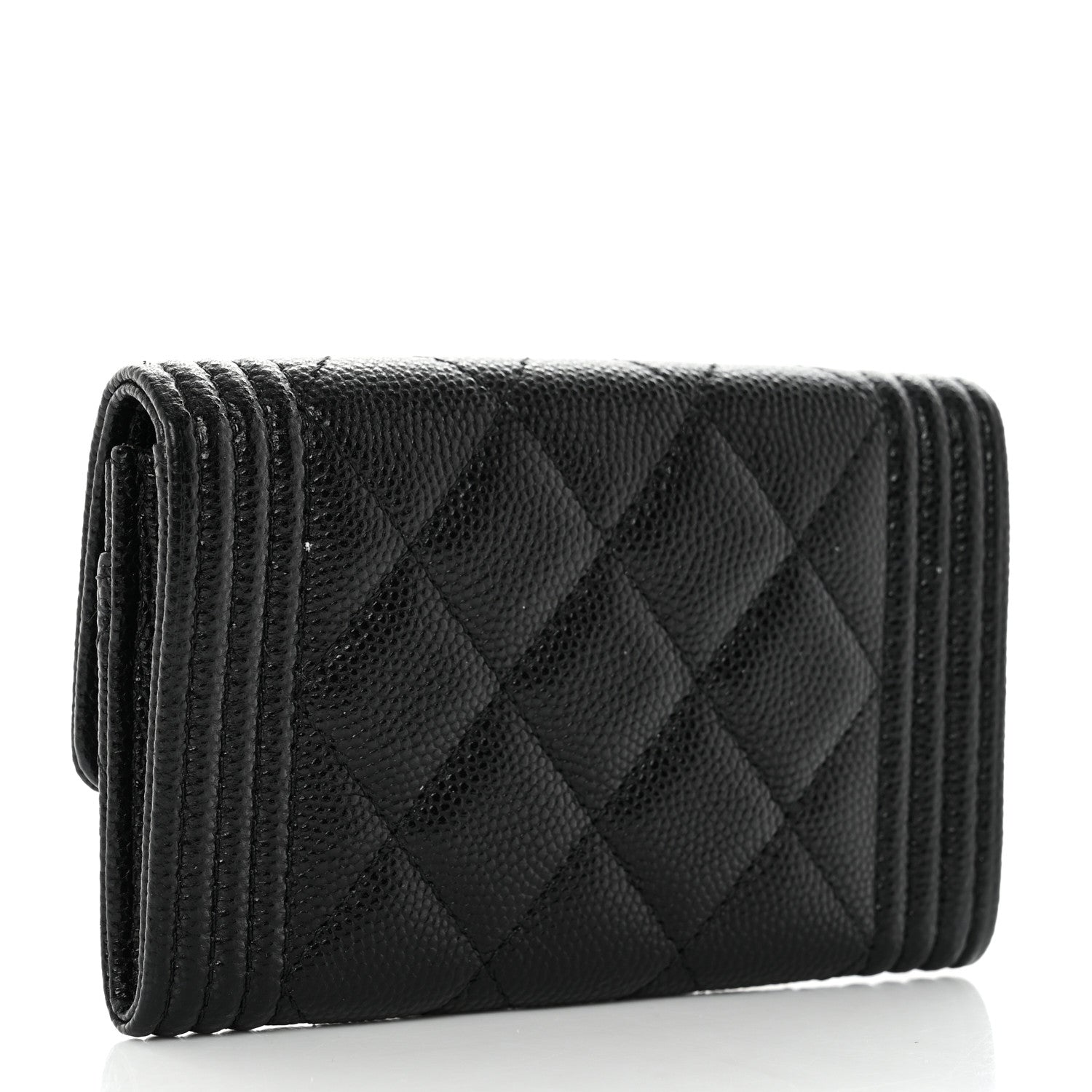 Chanel Caviar Quilted Boy Flap Card Holder Black 3 of 10