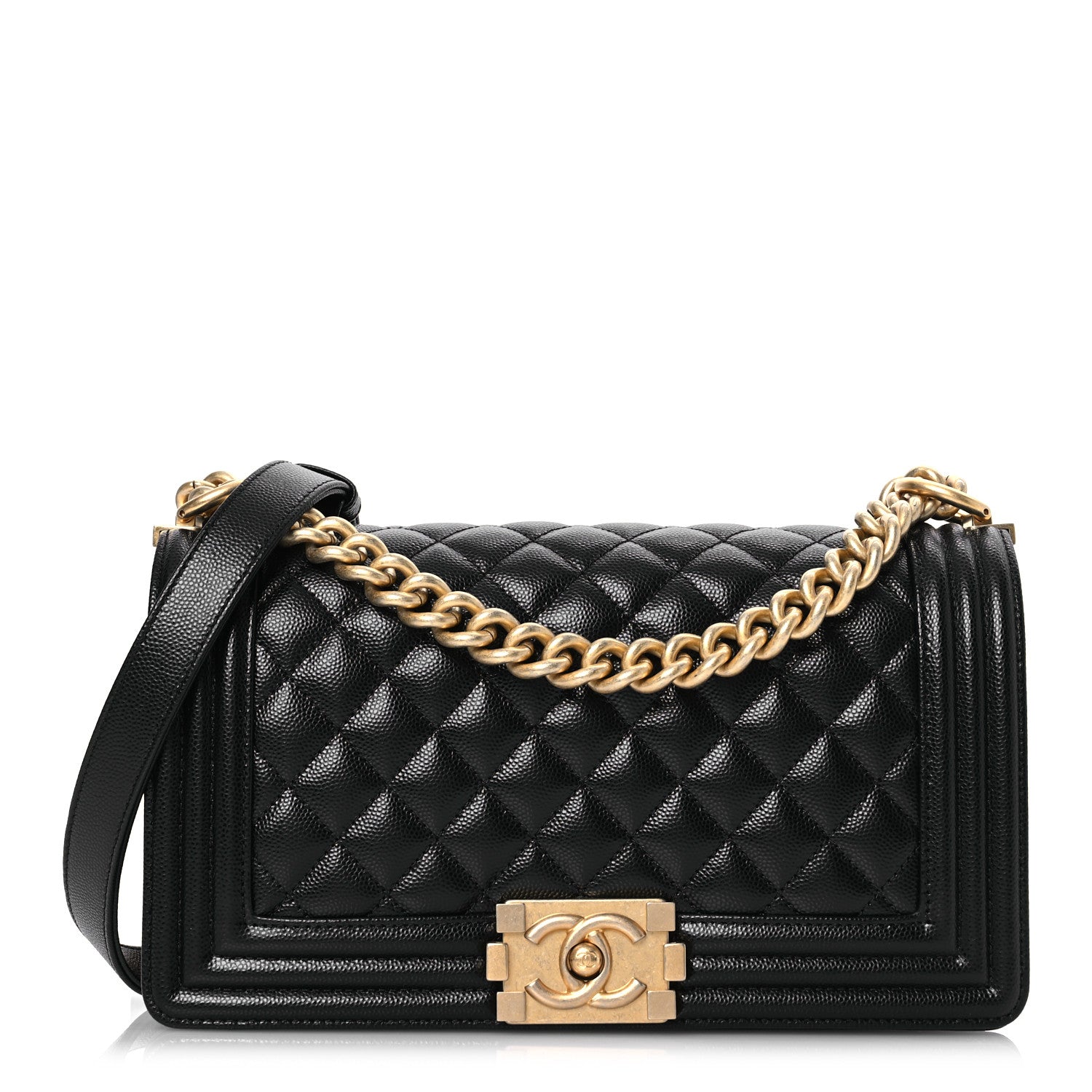 Chanel Caviar Quilted Medium Boy Flap Black 1 of 11