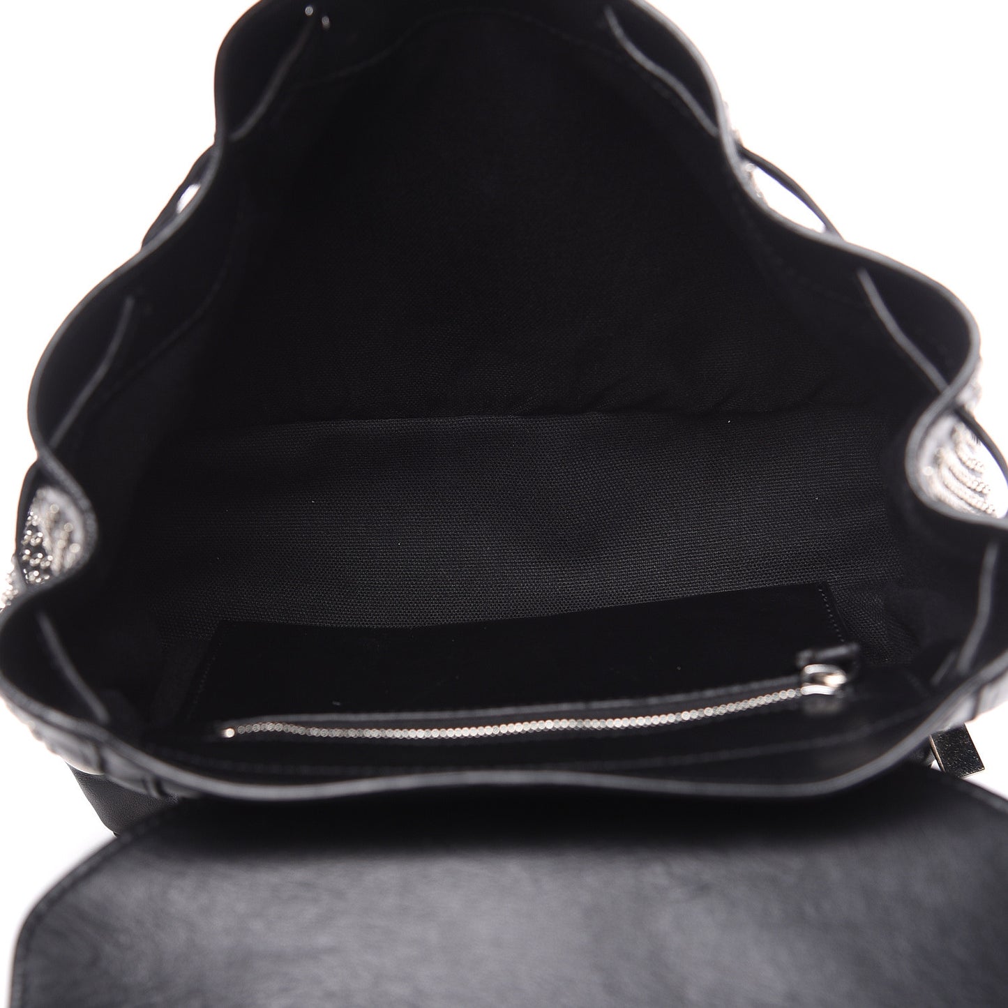 Calfskin Grommet Backpack Black