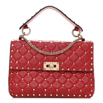 Valentino Garavani Nappa Medium Rockstud Spike Shoulder Bag Rosso Valentino 1 of 10