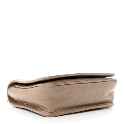 Saint Laurent Crinkled Calfskin Matelasse Monogram Niki Chain Wallet Dusty Grey 4 of 12