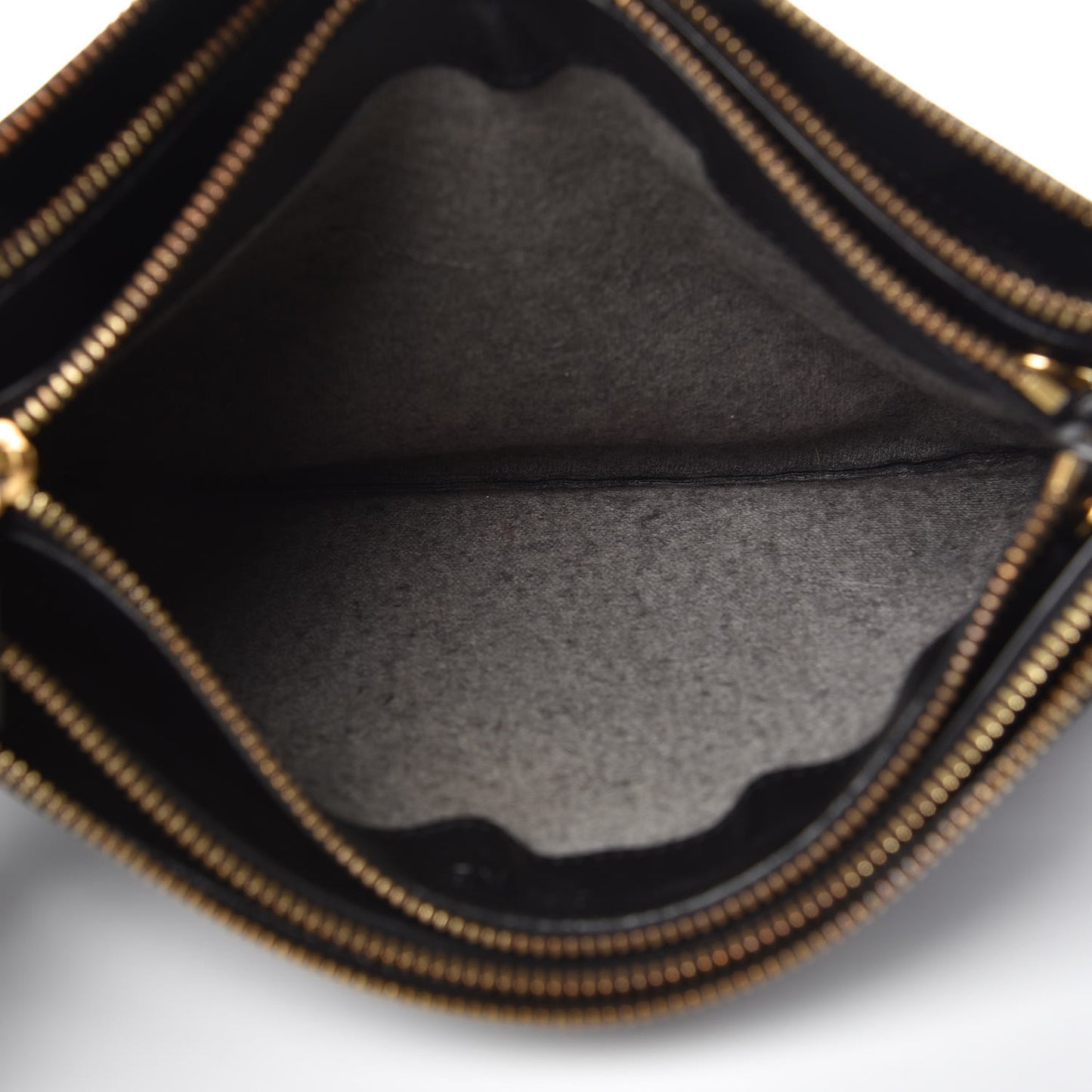 Lambskin Small Trio Crossbody Bag Black