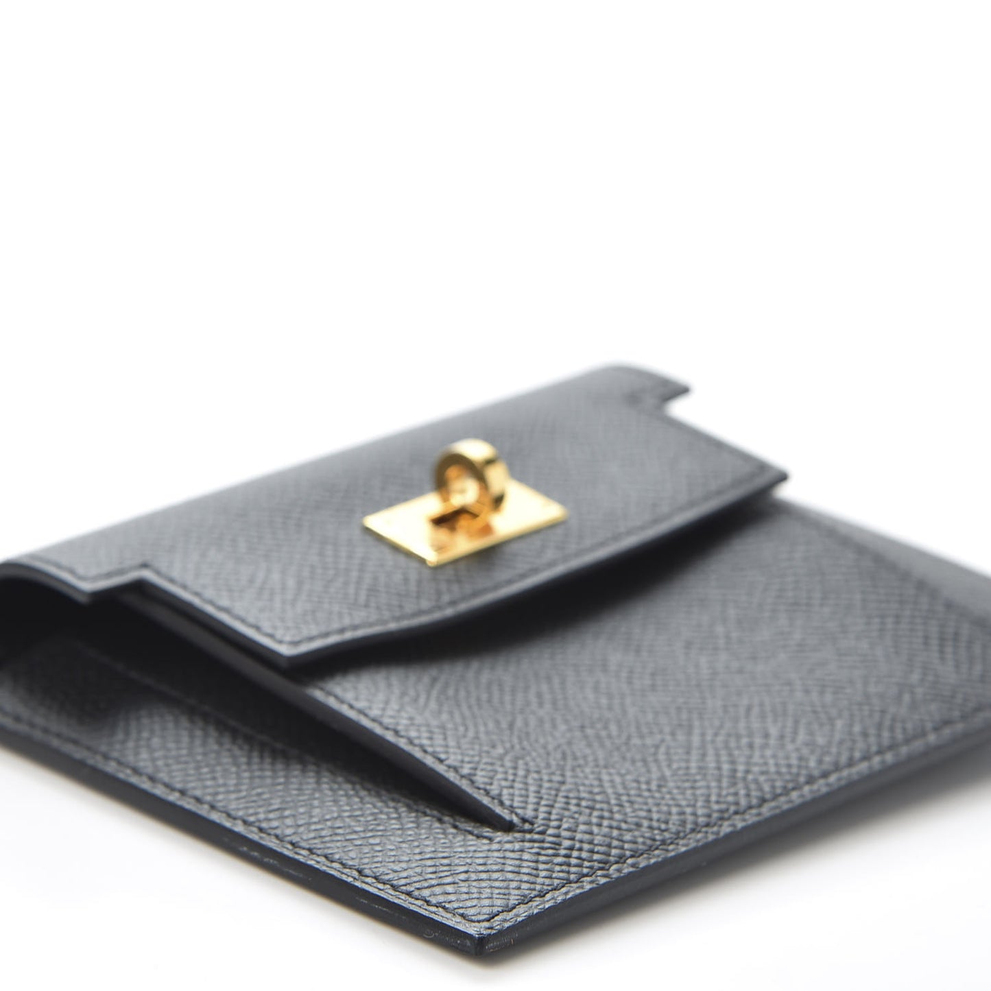 Epsom Kelly Pocket Compact Wallet Black