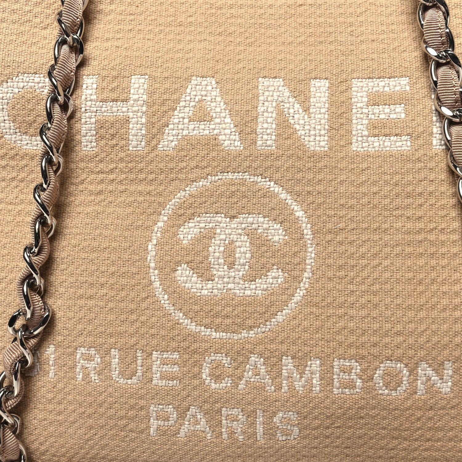 Chanel Mixed Fibers Medium Deauville Tote Beige 10 of 16