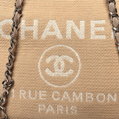 Chanel Mixed Fibers Medium Deauville Tote Beige 10 of 16