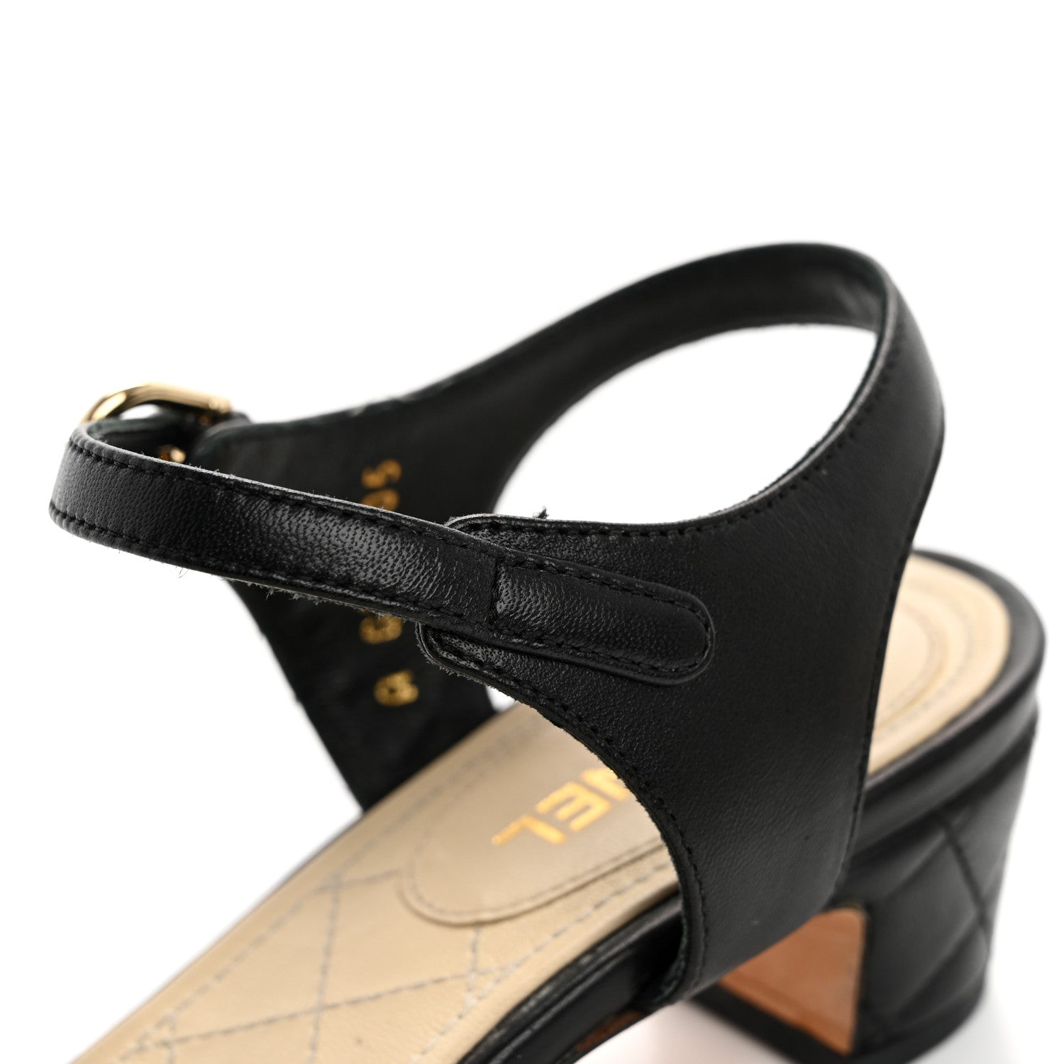 Chanel Lambskin Quilted Reissue Chain Sandals 35.5 Black 13 of 17