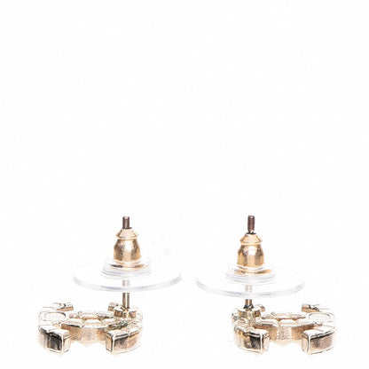 Chanel Studded CC Earrings Gold 4 of 6
