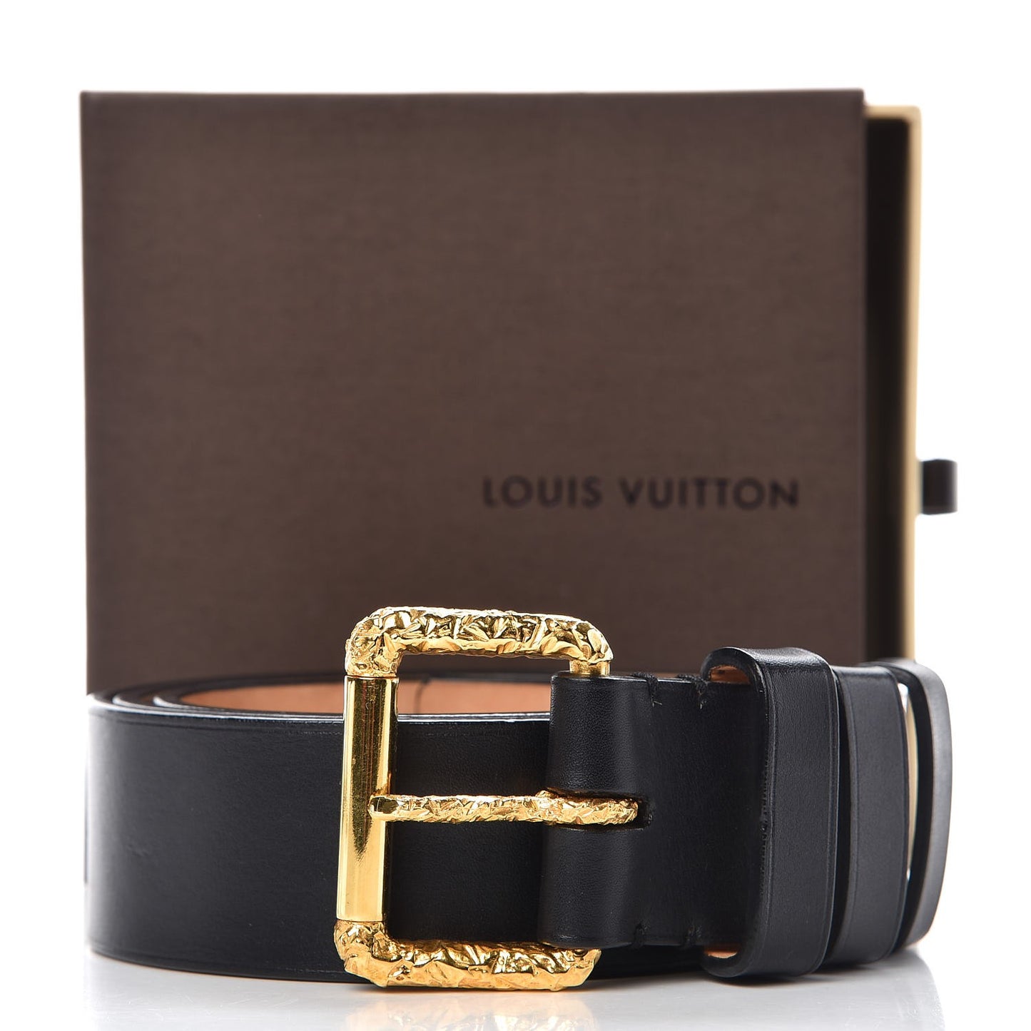 Calfskin Hammer Buckle Belt 90 36 Black