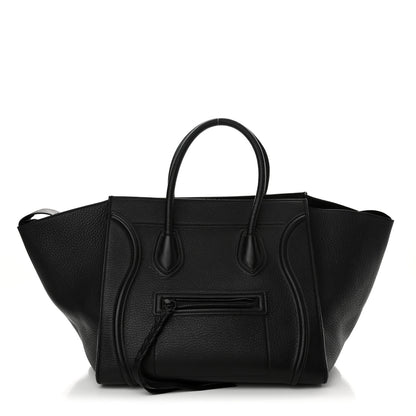 Celine Grained Calfskin Medium Phantom Luggage Black 1 of 13