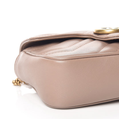 Gucci Calfskin Matelasse Super Mini GG Marmont Shoulder Bag Porcelain Rose 5 of 10