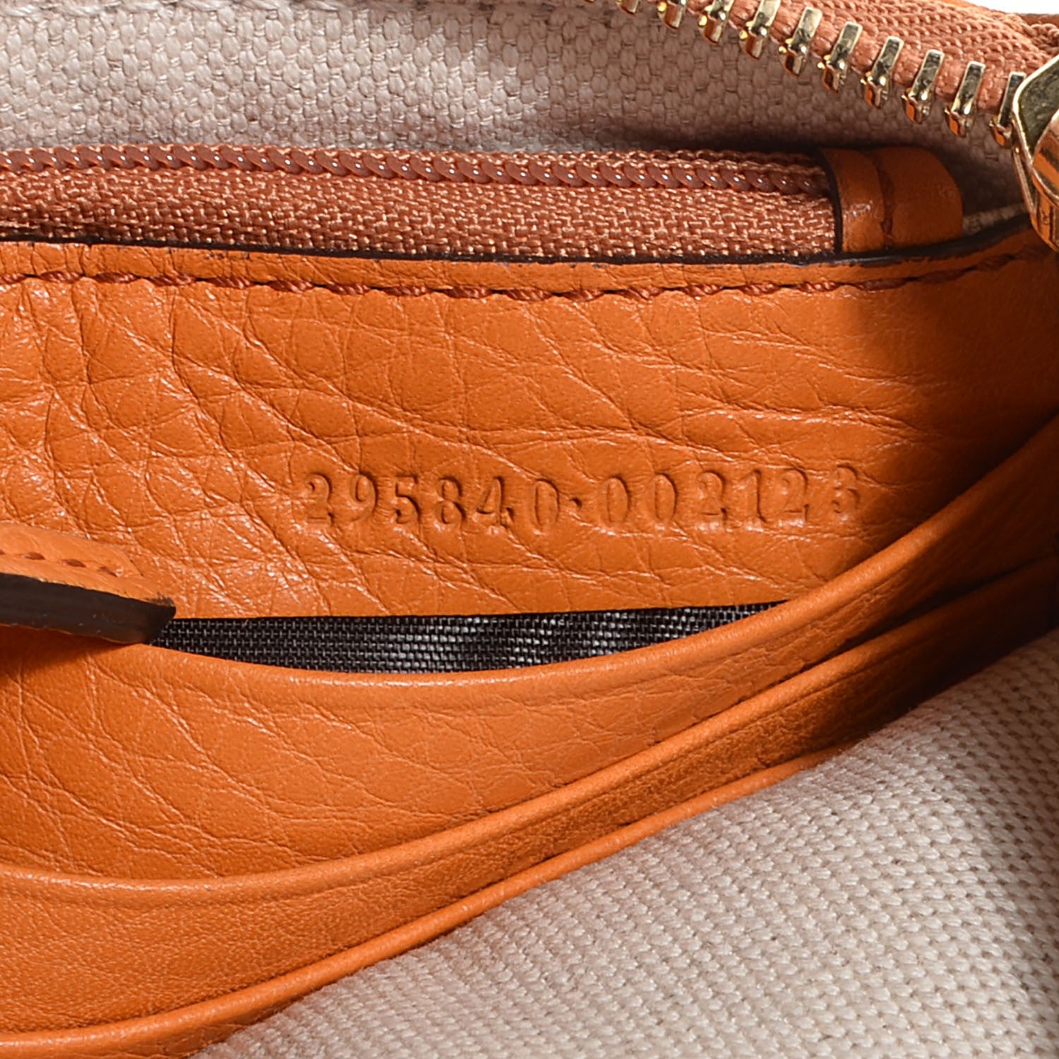 Gucci Pebbled Calfskin Soho Wrist Wallet Curcuma 7 of 8
