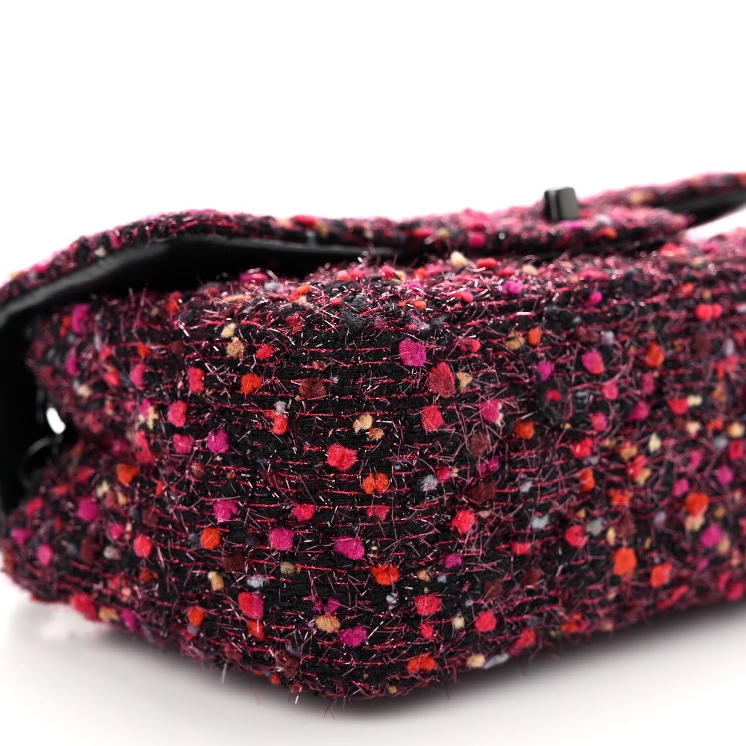 Chanel Tweed Quilted Mini Rectangular Flap Pink Multicolor 9 of 11