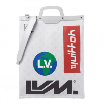 Louis Vuitton Monogram Flat Vertical Tote White 1 of 8