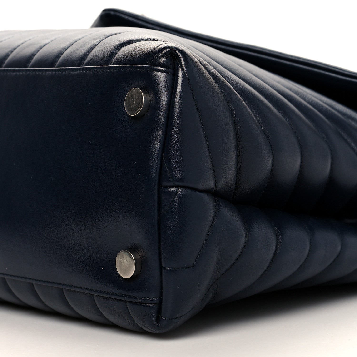 Saint Laurent Calfskin Y Quilted Monogram Large Loulou Chain Satchel Blue 10 of 12