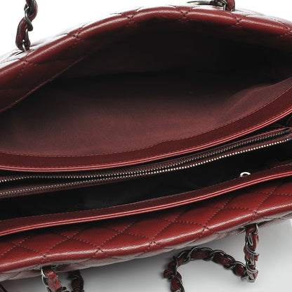 Chanel Caviar Quilted City Shopping Tote Dark Red 13 of 18