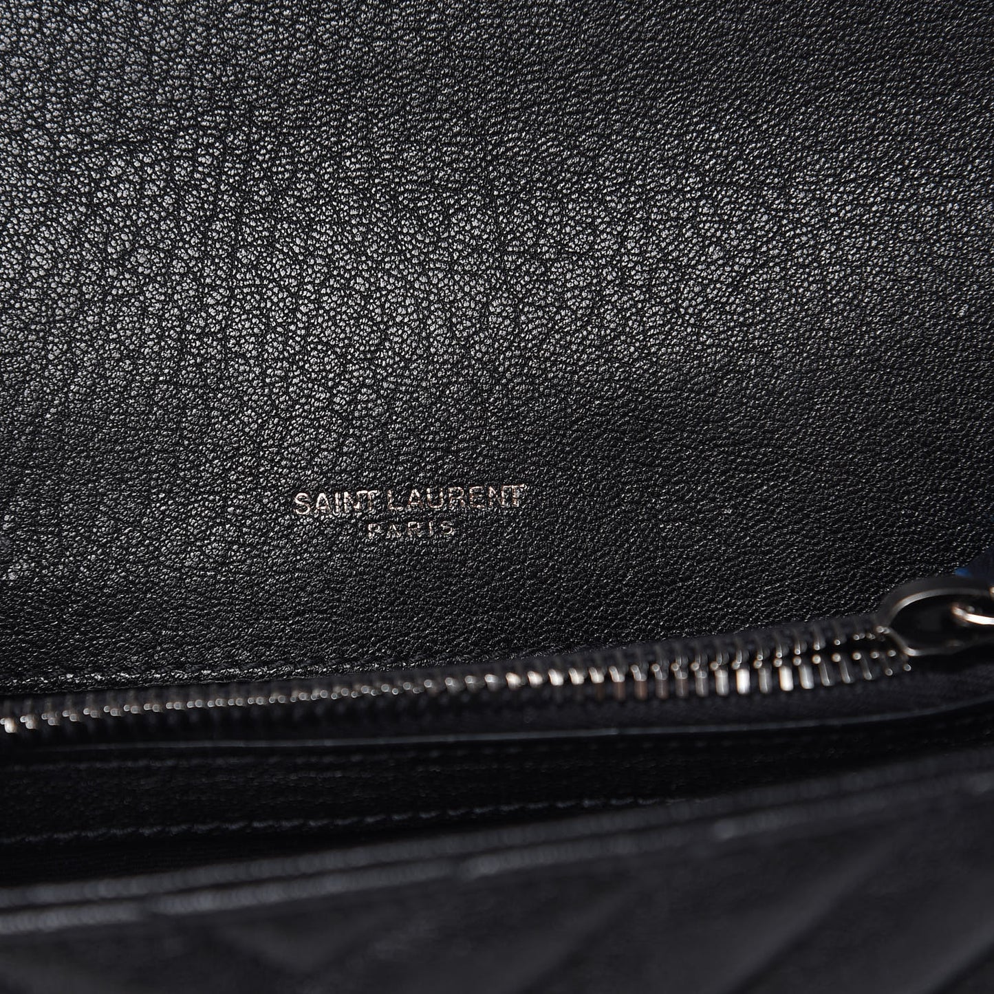 Sheepskin Matelasse Chevron Monogram Medium College Bag Black