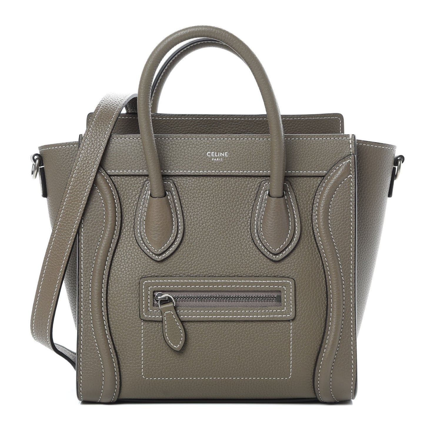 Drummed Calfskin Nano Luggage Souris