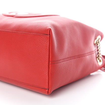 Gucci Cellarius Calfskin Medium Soho Chain Shoulder Bag Vibrant Red 6 of 9