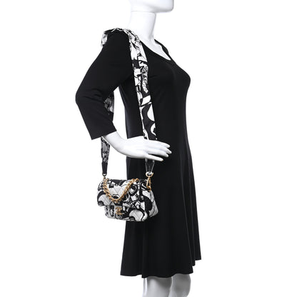 Chanel Canvas Printed Deer Coco Mini Single Flap Gray Black 2 of 11