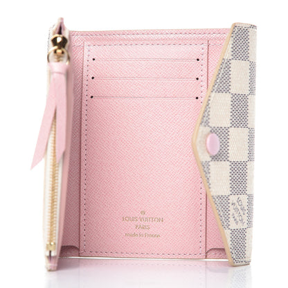 Louis Vuitton Damier Azur Victorine Wallet Rose Ballerine 5 of 8