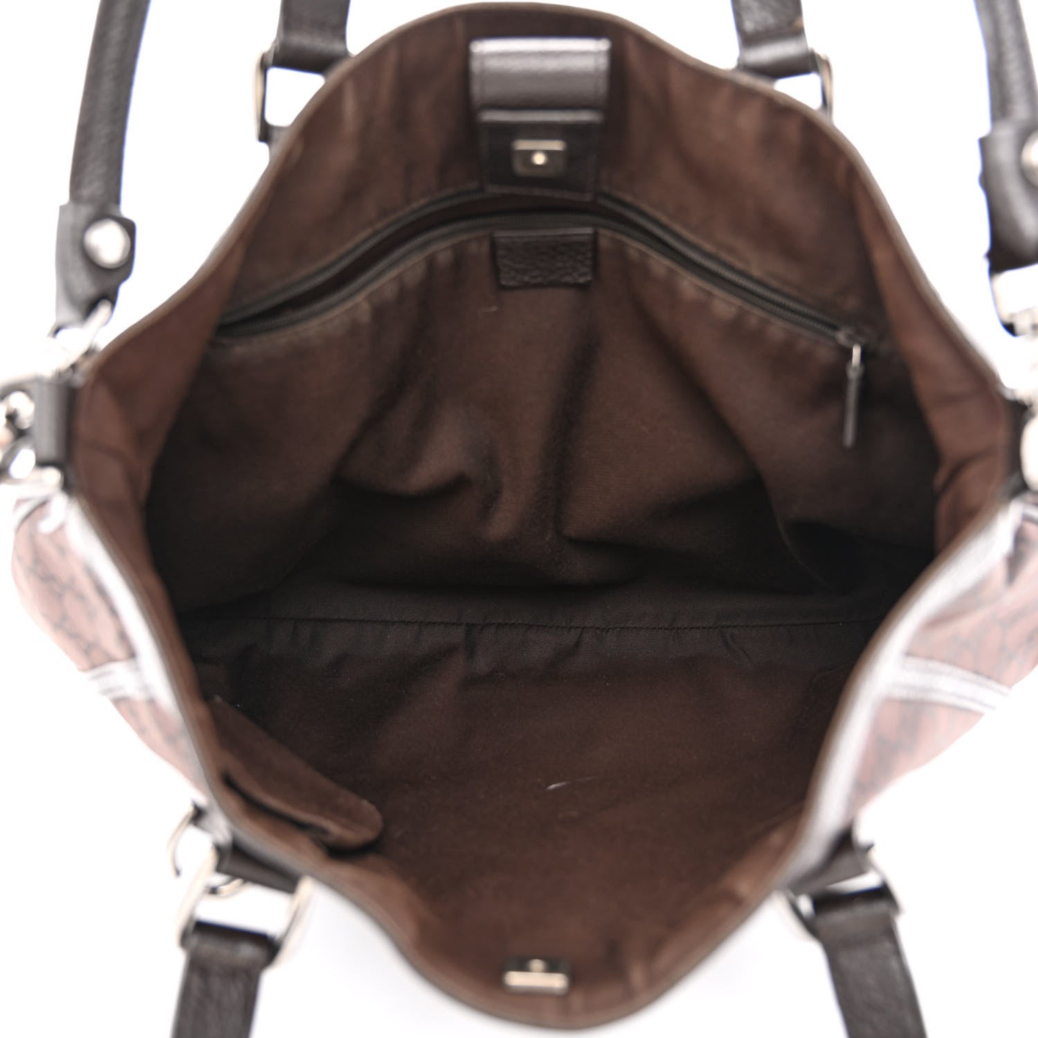 Gucci Monogram Medium Abbey Convertible Tote Dark Brown 5 of 14