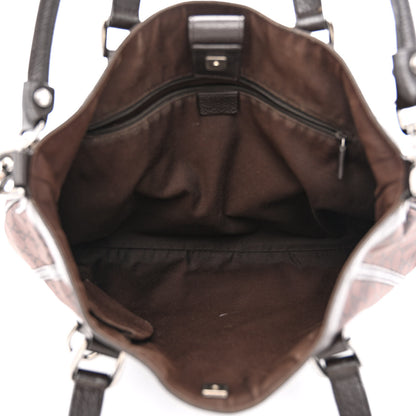 Gucci Monogram Medium Abbey Convertible Tote Dark Brown 5 of 14