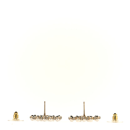 Chanel Pearl Crystal CC Earrings Gold 3 of 5