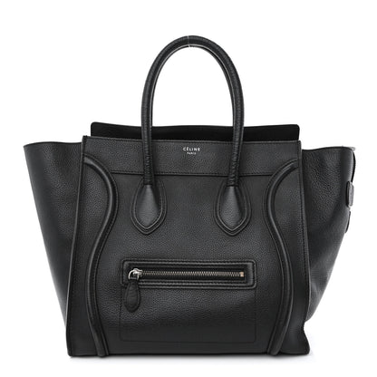 Celine Drummed Calfskin Mini Luggage Black 1 of 9