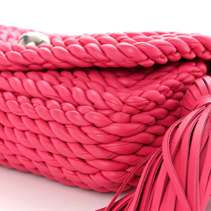 Bottega Veneta Lambskin Torchon Tasseled Twisted Shoulder Bag Lollipop 9 of 9