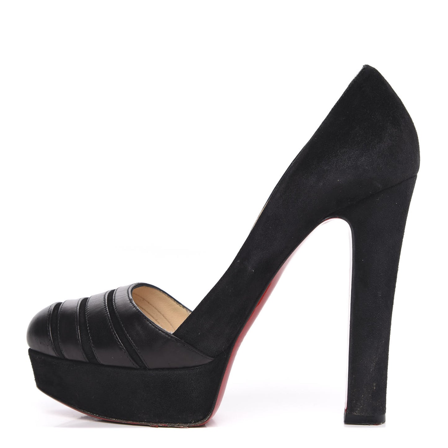 Shiny Calfskin Veau Velours Viva Bella 140 Platform Pumps 36.5 Black