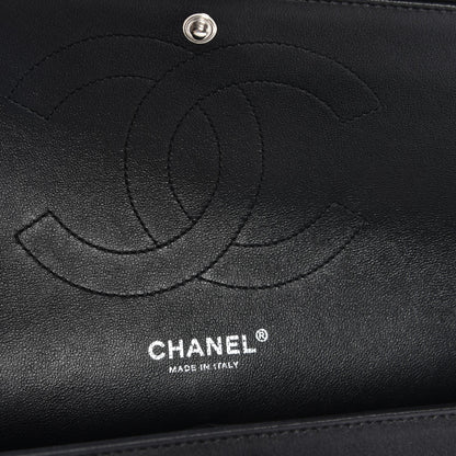Chanel Crumpled Calfskin Quilted Jumbo Double Flap So Black 7 of 9