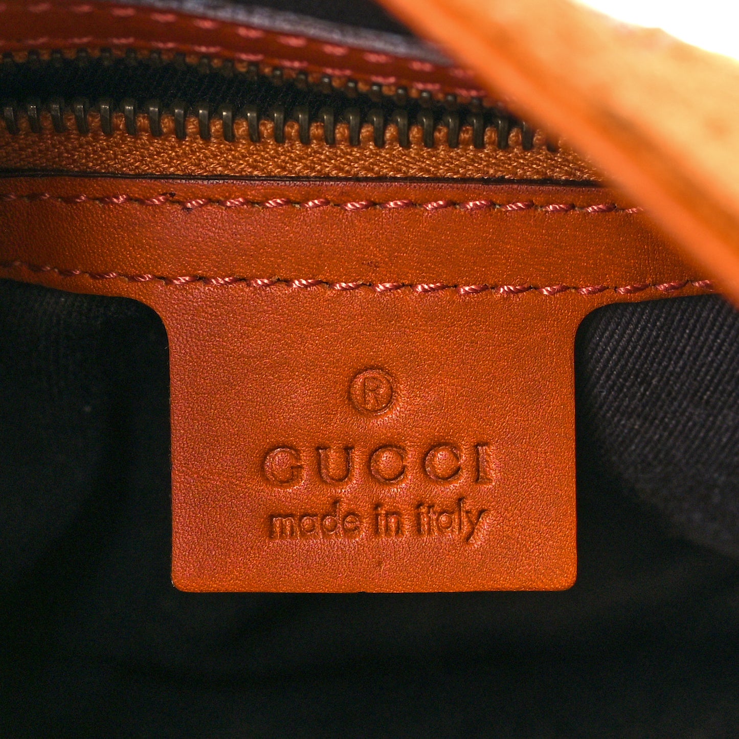 Suede Monogram Mini Piston Lock Jackie O Hobo Orange