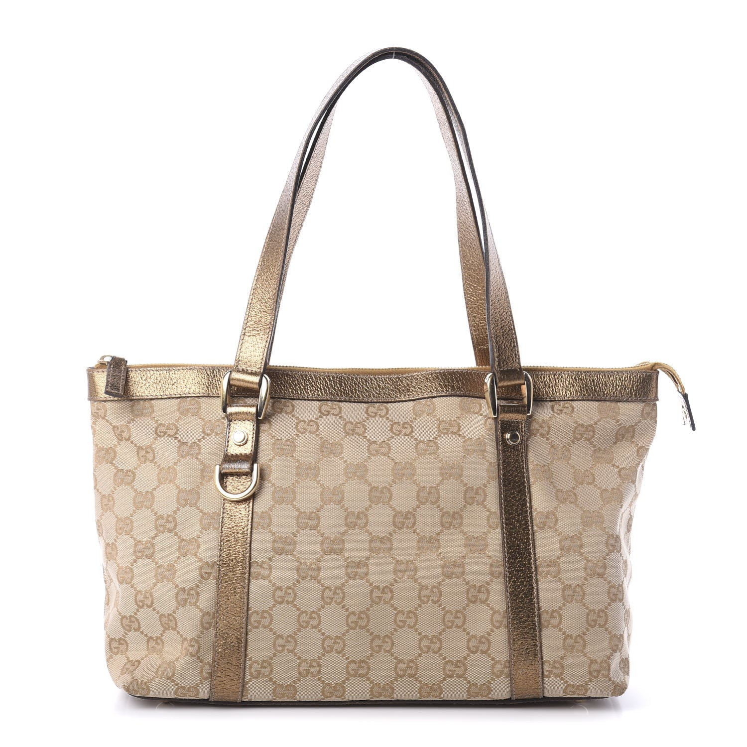 Gucci Monogram Medium Abbey Tote Gold 1 of 10