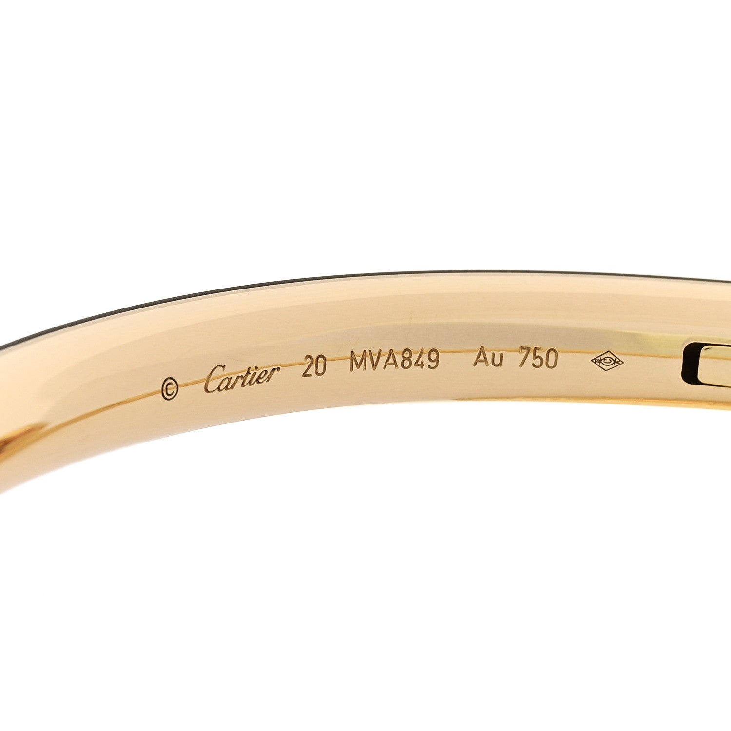 Cartier 18K Yellow Gold Medium Juste Un Clou Bracelet 20 3 of 4