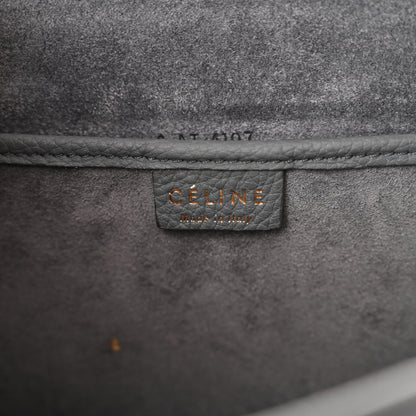 Celine Drummed Calfskin Nano Luggage Kohl 6 of 13